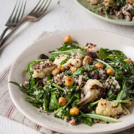 Mizuna Salad W/ Roasted Cauliflower