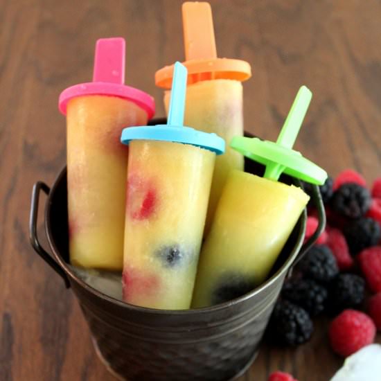 Orange Popsicle with Berries