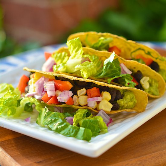 California Style Black Bean Tacos