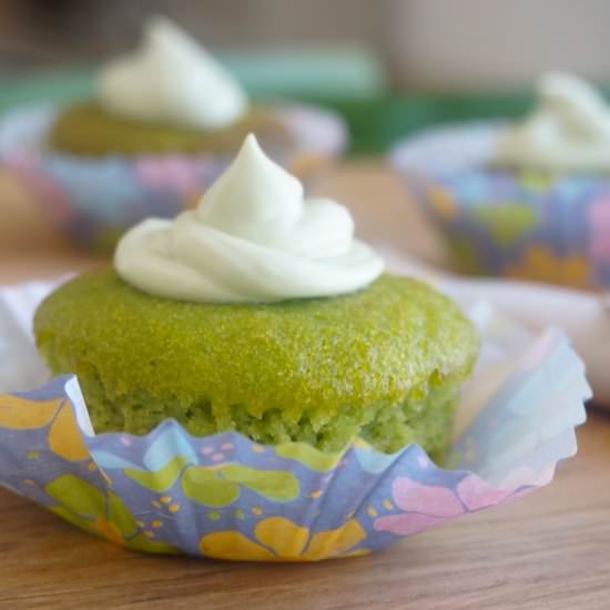 Pandan & Coconut Cupcakes