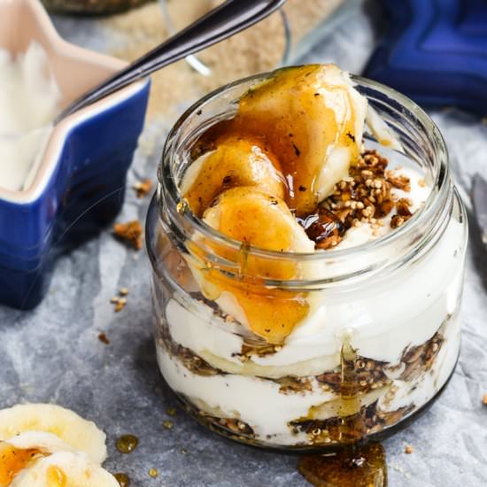 Banana Brulee Quinoa Parfaits