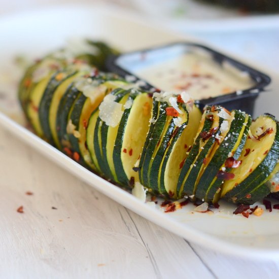 Baked Hasselback Zucchini