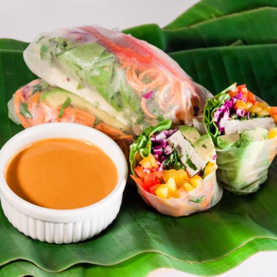 Summer Rolls with Spicy Peanut Sauce