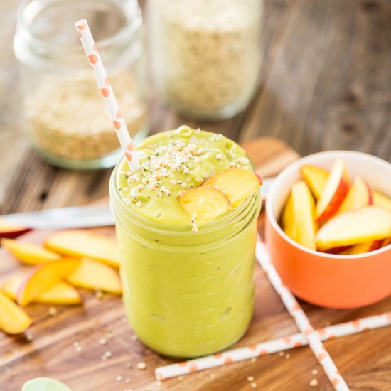 Energizing Peach Green Tea Smoothie