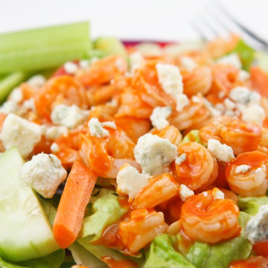 Buffalo Shrimp Salad