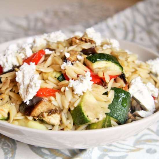 Orzo with Roasted Vegetables