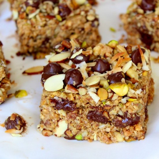 Coconut Dark Chocolate Granola Bars