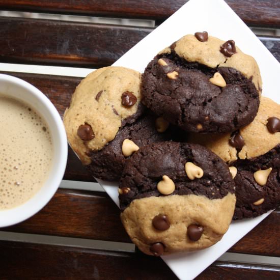 Yin Yang PB Chocolate Cookies