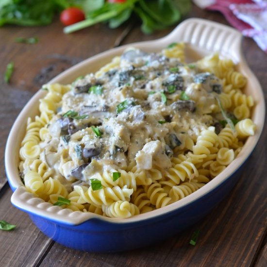 Pasta with Artichoke Cream Sauce