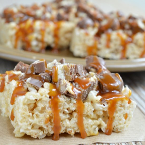 Salted Caramel and Twix Rice Krispy