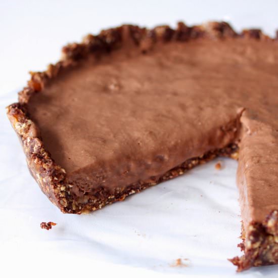 Raw Chocolate Frozen Yogurt Pie