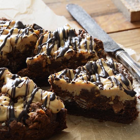 Loaded KitKat Peanut Butter Brownie