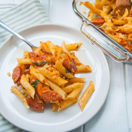 Baked Penne with Spinach