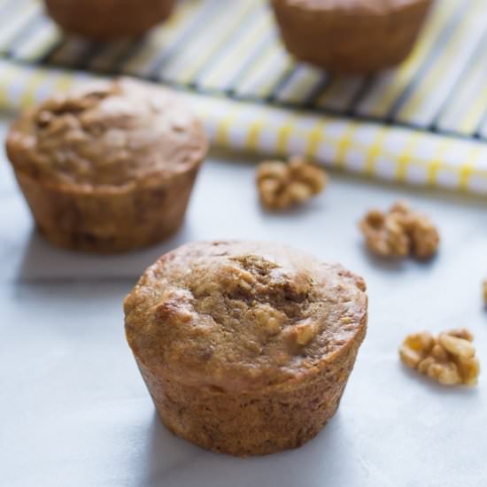 Healthy Banana Nut Muffins