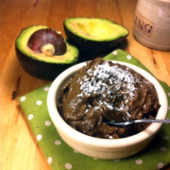 Raw Chocolate Avocado Pudding