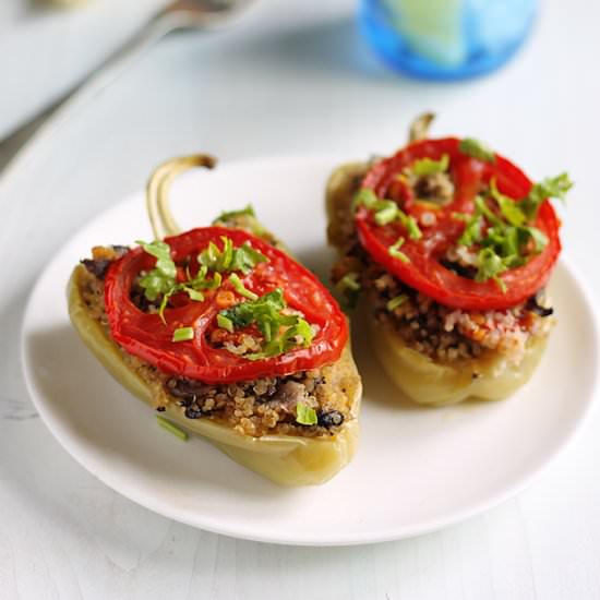 Vegan Quinoa Stuffed Peppers