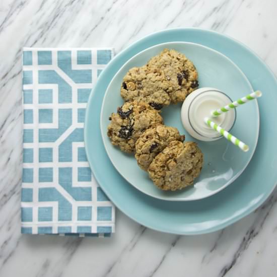 Toffee Salty Oatmeal Cookies