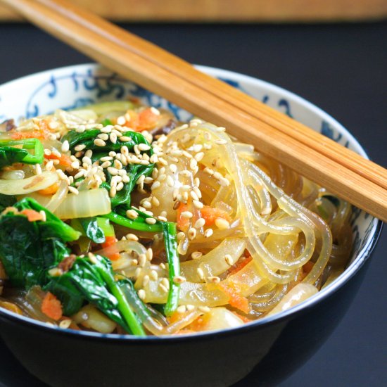 Japchae (Korean Stir Fry Noodles)