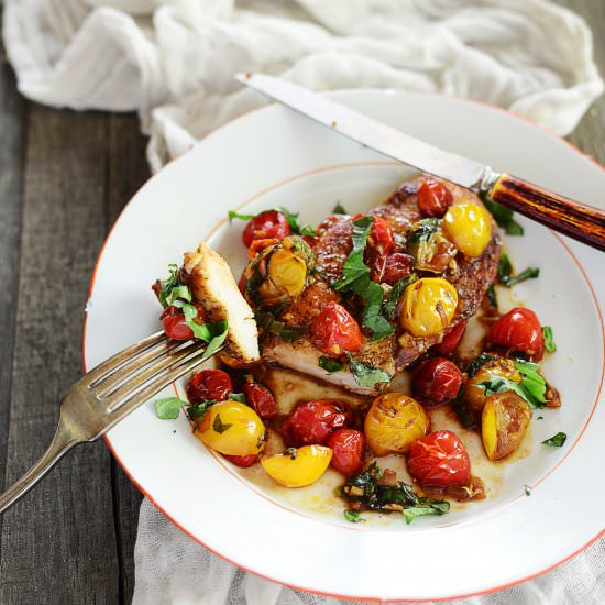 Chicken Breast w/ Warm Tomato Salad