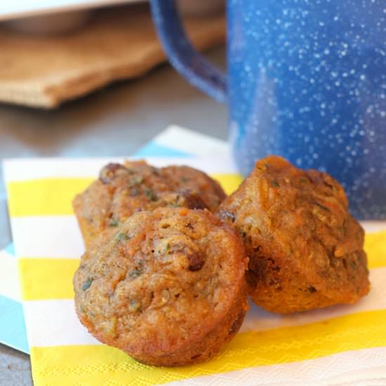 Carrot Zucchini Mini Muffins