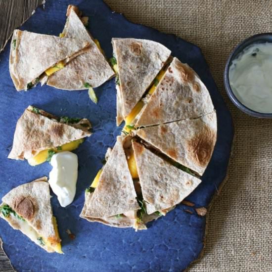 Mango Brie Quesadillas