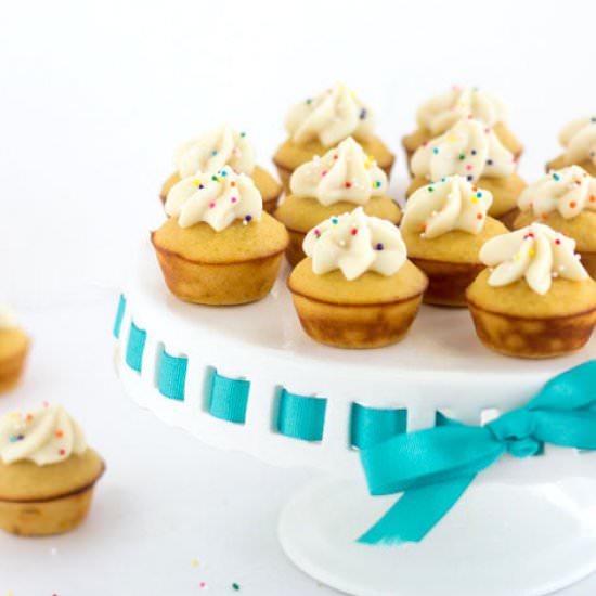 Mini Funfetti Protein Cupcakes