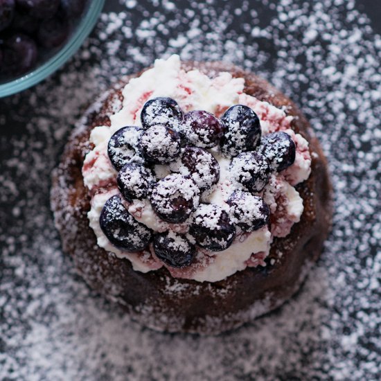 Banana Blueberry Bread Mini Cakes