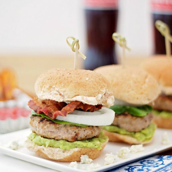 Blue Cheese Turkey Burger Sliders