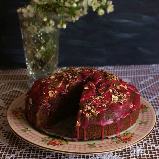 Cacao Cake with Cherries