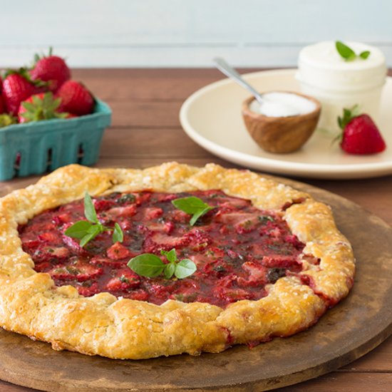 Strawberry Basil Galette