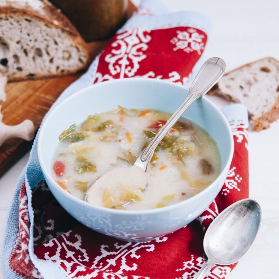 Lettuce and Buckwheat Soup