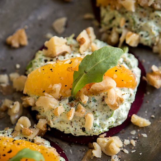 Beets with Arugula “Cheese”