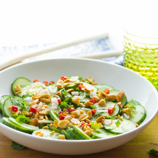 Asian Cucumber Salad with Peanuts