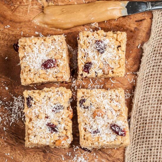 Coconut peanut butter bars