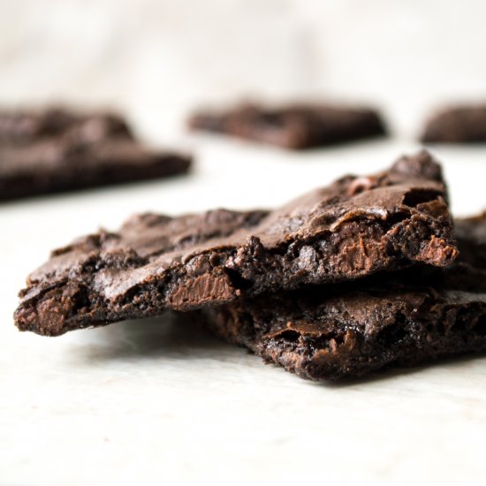 Double chocolate brownie bark