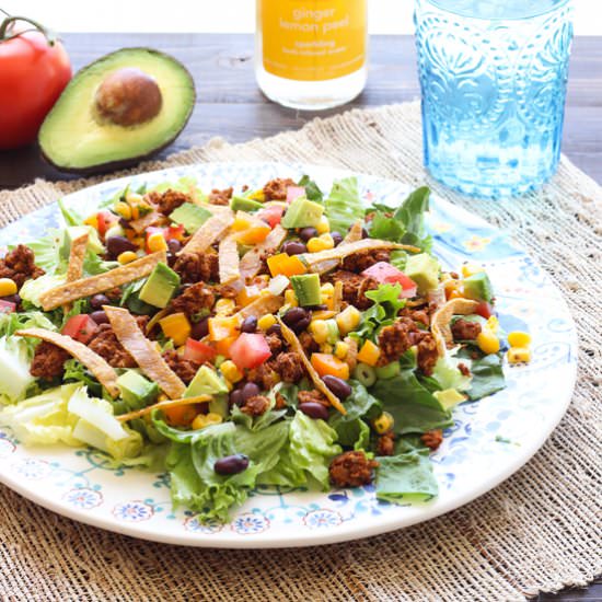 Taco Salad with Chickpea Beef