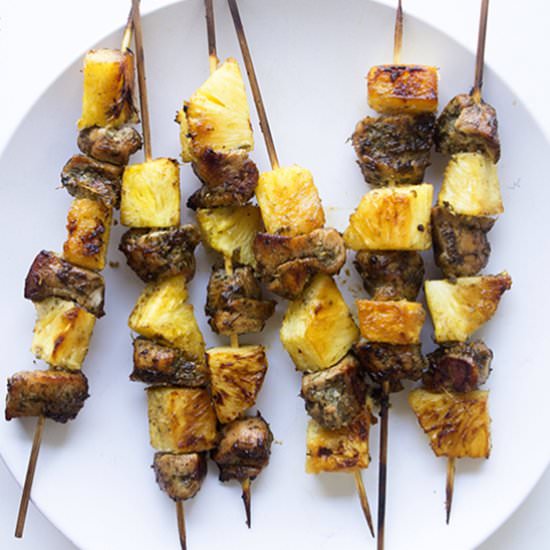 Oven Roasted Jerk Chicken Kabob