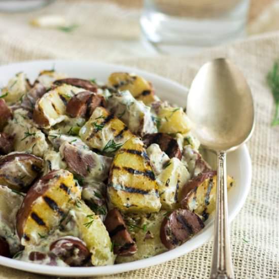 Grillled Potato and Sausage Salad