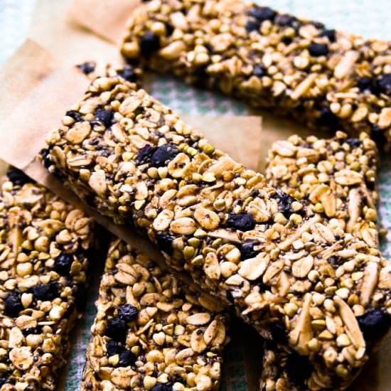 Blueberry + Buckwheat Granola Bars