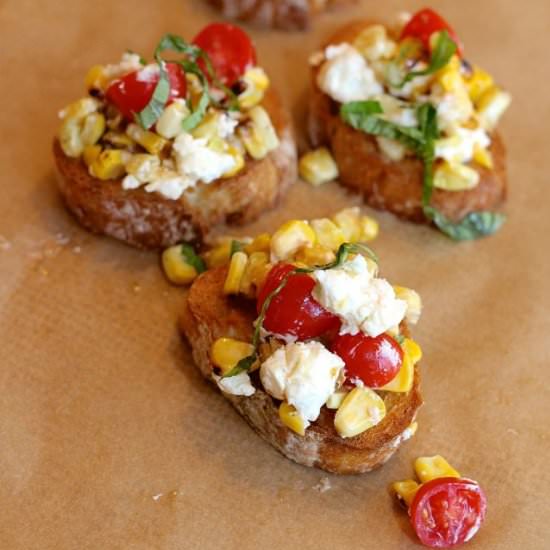 Corn Crostini