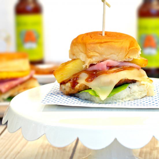 Hawaiian Chicken Burger Sliders