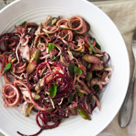 Raw Tangled Thai Spiral Salad