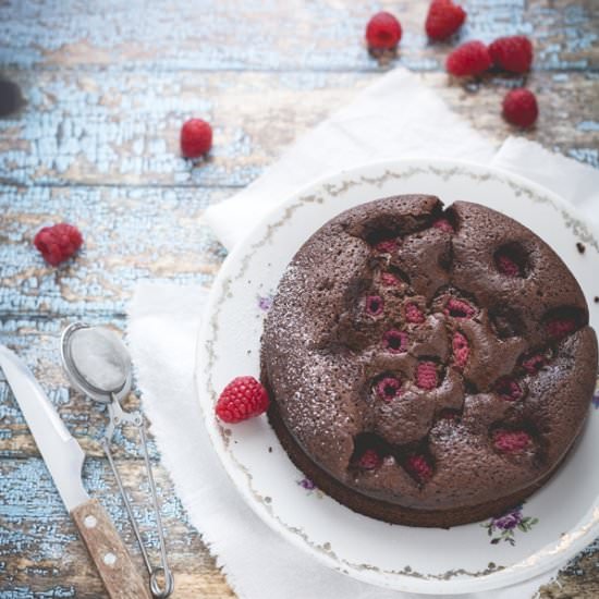 Guinness and Raspberry Brownies