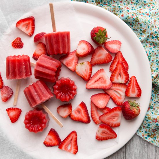 Strawberry Popsicles