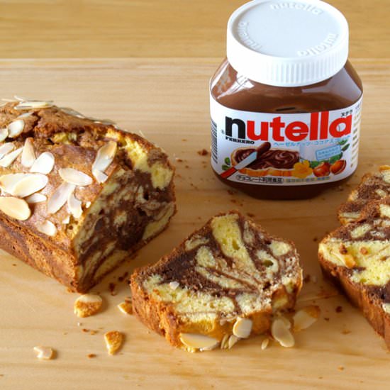 Nutella Swirl Cheese Pound Cake