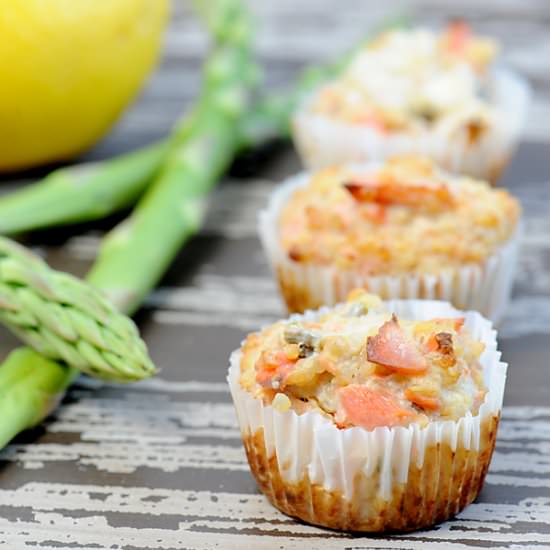 Savory Salmon Quinoa Cheesecakes