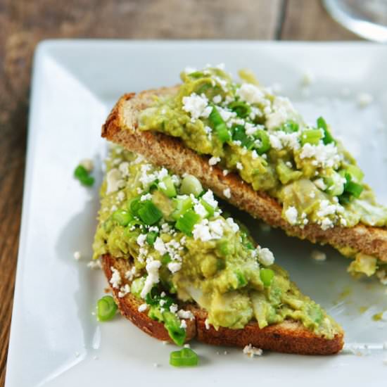 Feta & Artichoke Guacamole Toast