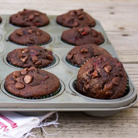 Chocolate Cherry Muffins