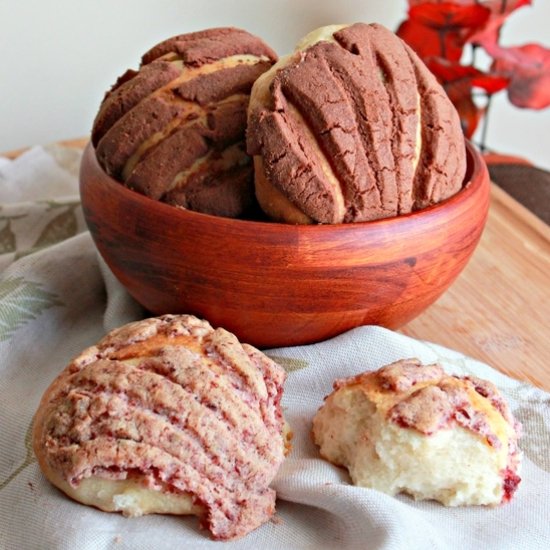 Eggless Conchas, Mexican Sweet Bread