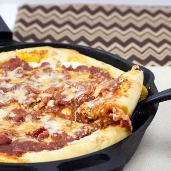 Cast Iron Deep Dish Pizza